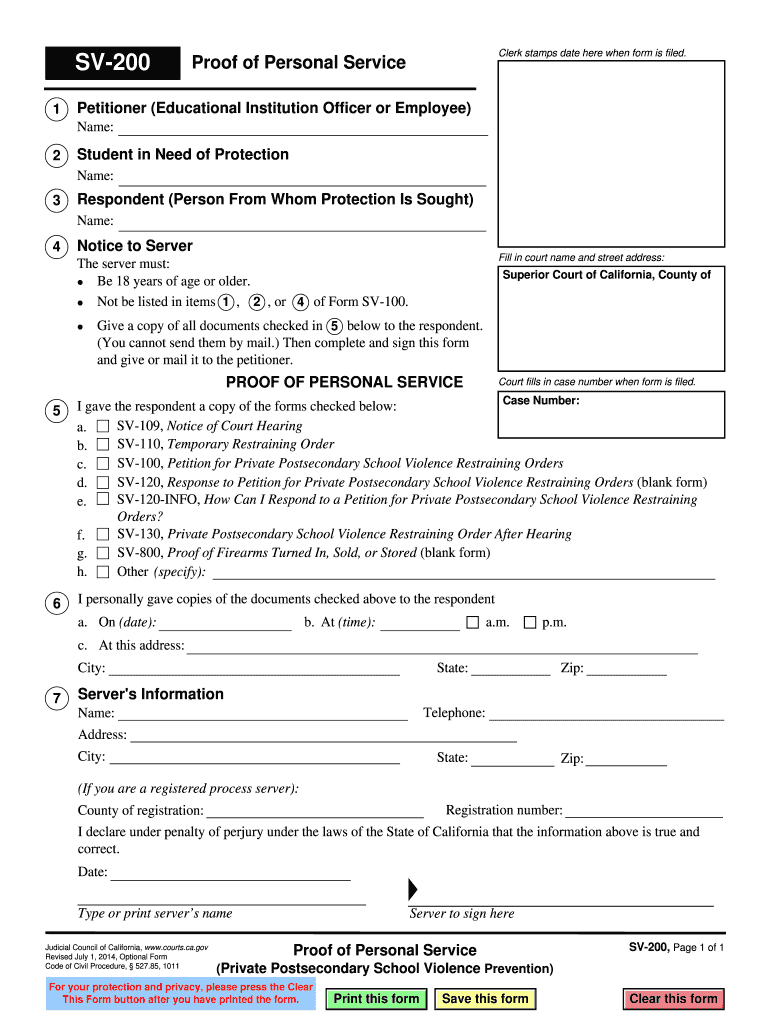 Get and Sign Sv 200  Form