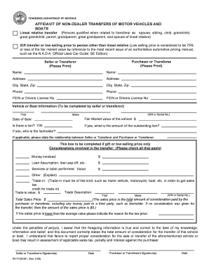 Gift Affidavit Tn  Form