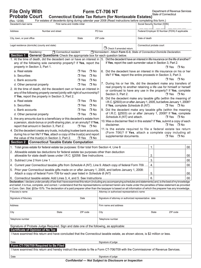  Form Ct 706 Nt Fillable 2020