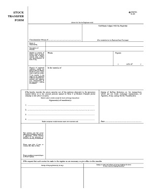 Stock Transfer Form