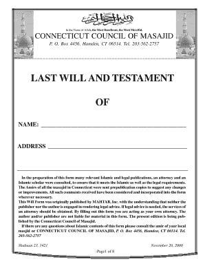 Islamic Will Form Connecticut Council of Masajid