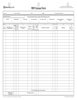 Blank Census Forms Uk