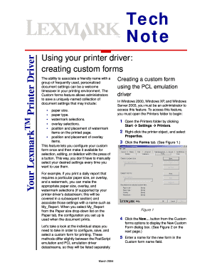 Tech Note Lexmark  Form