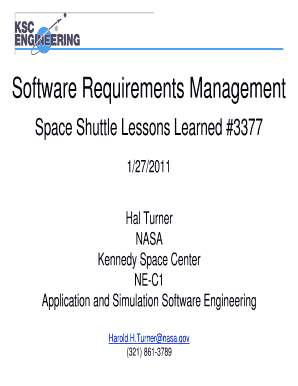 Software Requirements Management  Form