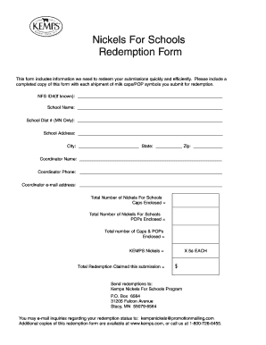 Redemption Form