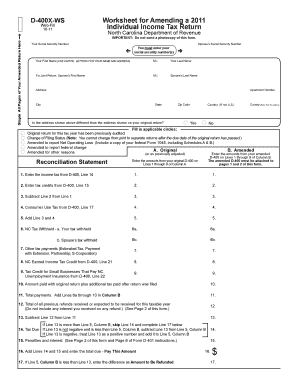  Nc Tax 2011-2024