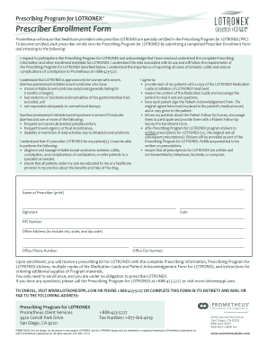 Prescriber Enrollment Form LotronexPPL Com