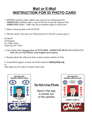 Nys Fop ID Card  Form