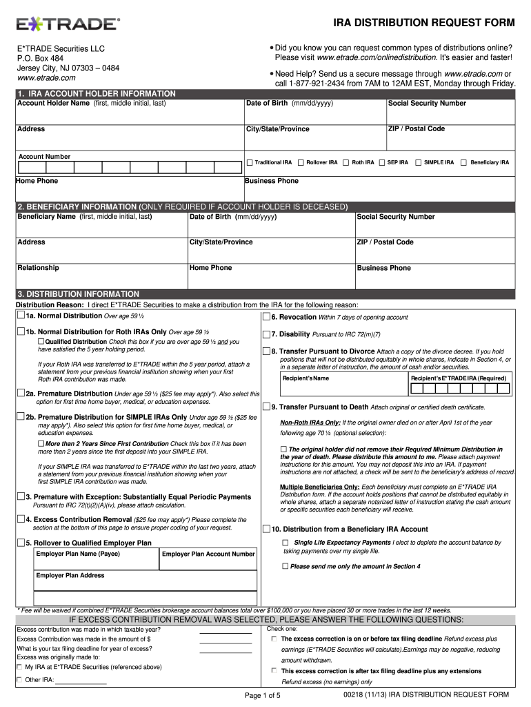  Etradecomonlinedistribution Form 2011