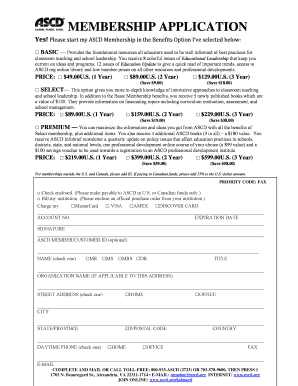 Ascd Membership  Form