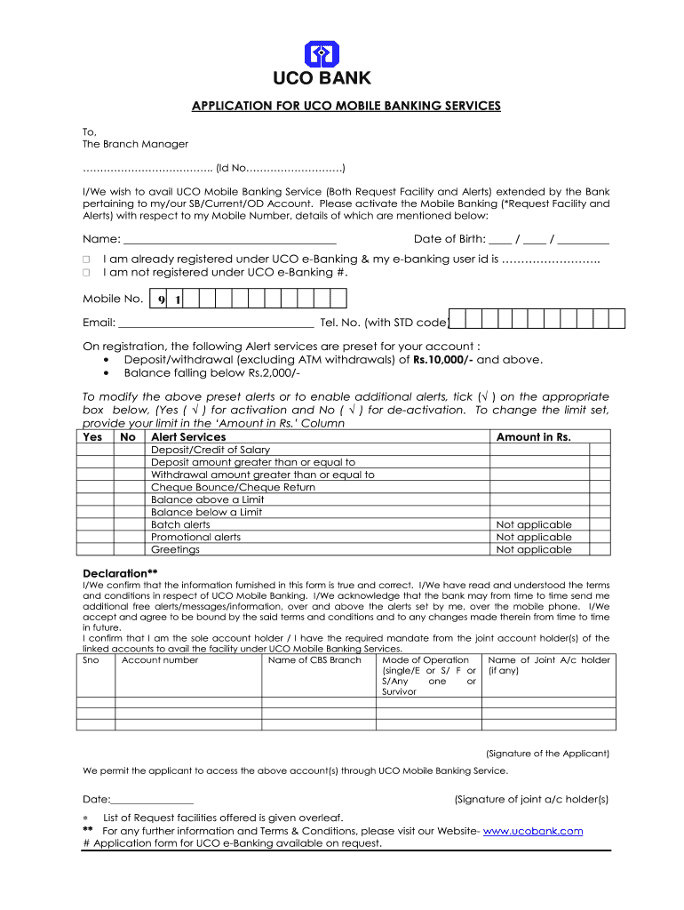 Uco Bank Atm Form - Fill Out and Sign Printable PDF Template | signNow