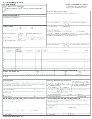 Dental Claim Form