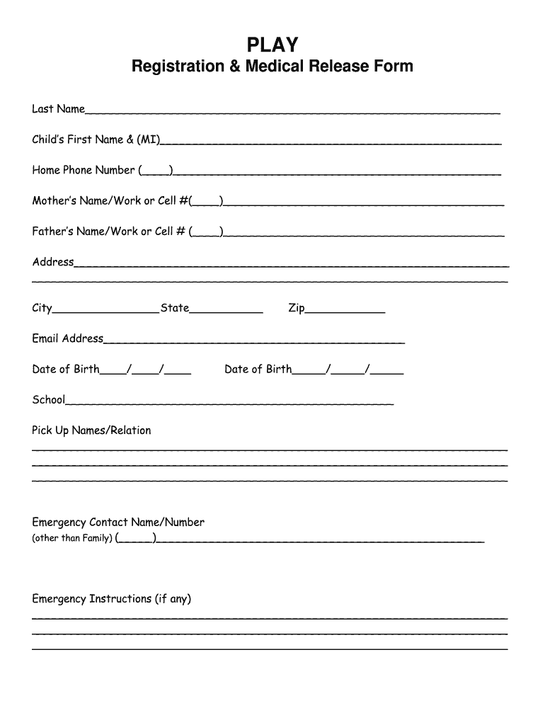 Forms to Fill in