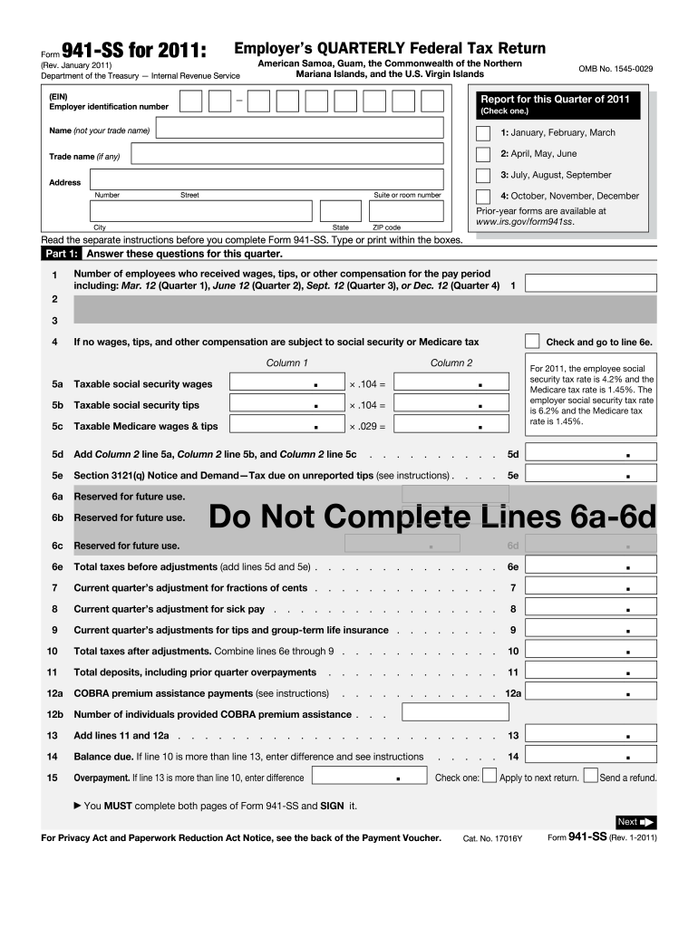 941-SS form