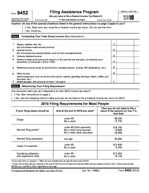 Irs Form 9452 for