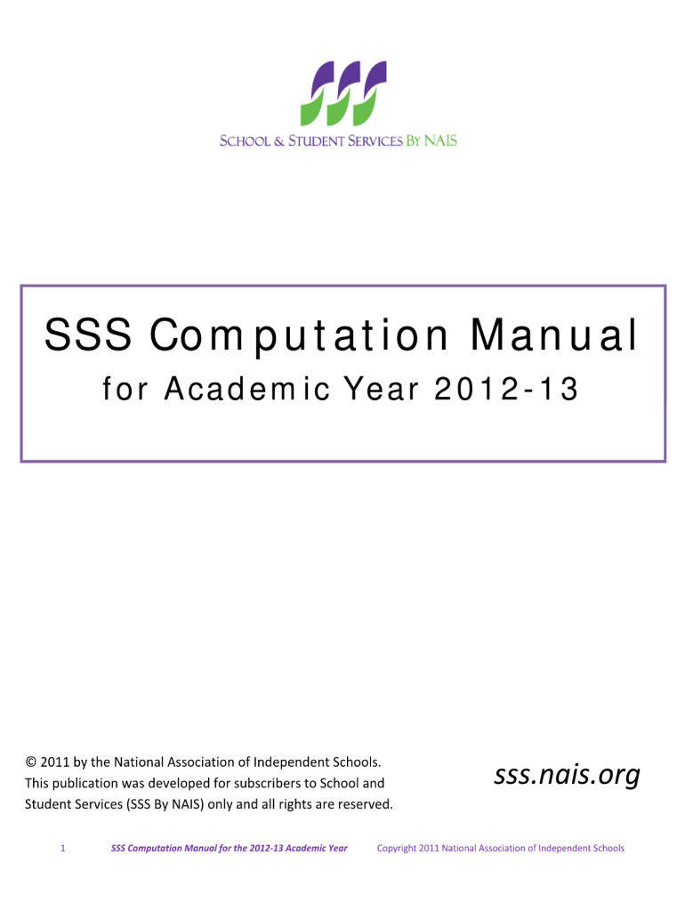 Get and Sign Computation Manual 2011-2022 Form