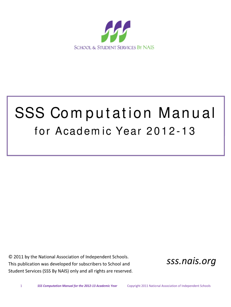  Computation Manual 2011-2024