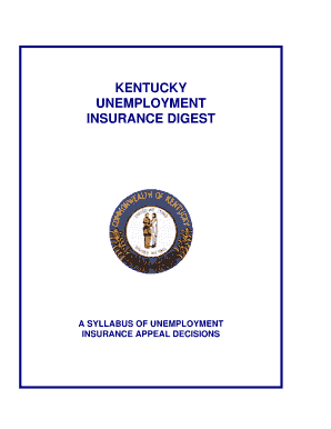Kentucky Unemployment Insurance Digest Form