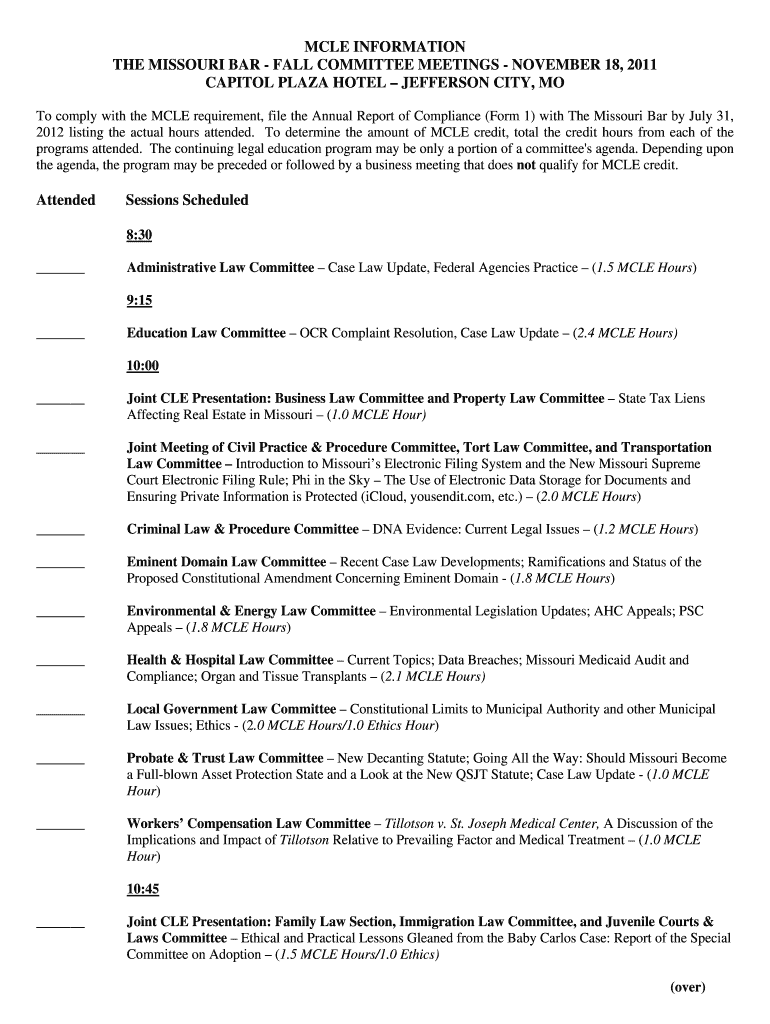 Missouri Bar Fillable Form