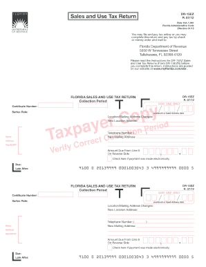 Sales and Use Tax Return Fl Form