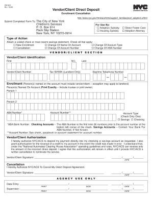 Nyc Acs Employee Direct Deposet Form