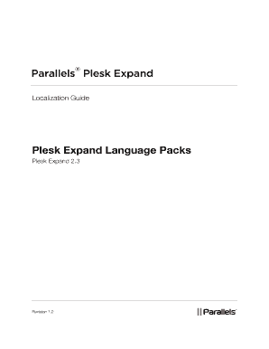 Plesk Expand Localization Guide Parallels  Form