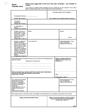 Bp Stock Transfer Form