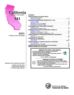 Ca Form 541 Instructions