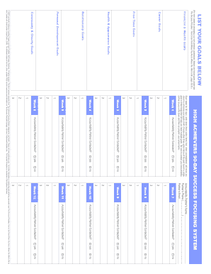 Achievers Focusing System  Form