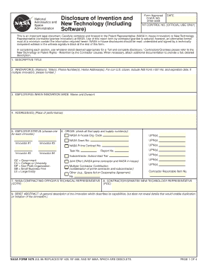  Nasa Form 1679 1998