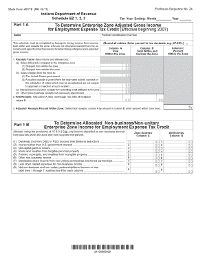 Indiana Schedule EZ 1, 2, 3 Instructions Forms in Gov