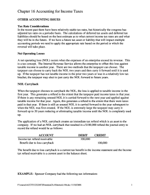 Chapter 16 Accounting for Income Taxes  Form