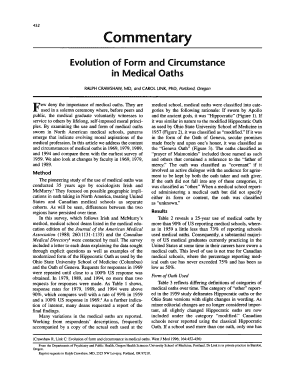 Evolution of Form and Circumstance in Medical Oaths