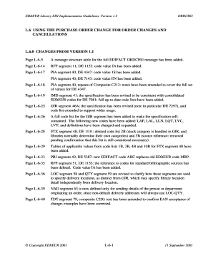 Using the Purchase Order Change for Order Changes and EDItEUR Editeur  Form