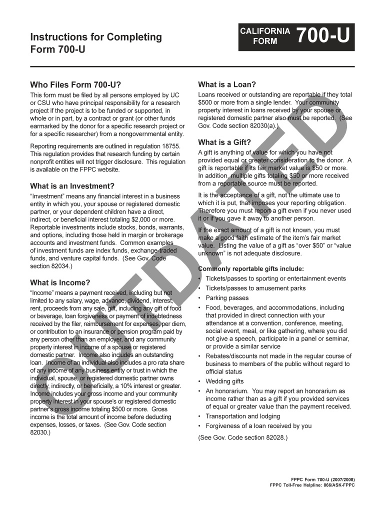 Project If the Project is to Be Funded or Supported, in Fppc Ca  Form