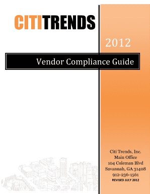 Citi Trends Routing Guide  Form