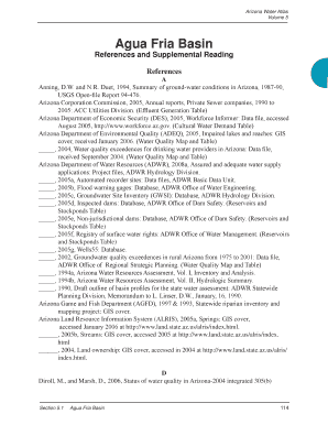Agua Fria Basin Arizona Department of Water Resources Azwater  Form