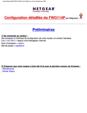 Consulter Le Tutorial FWG114P En PDF Forum NETGEAR  Form