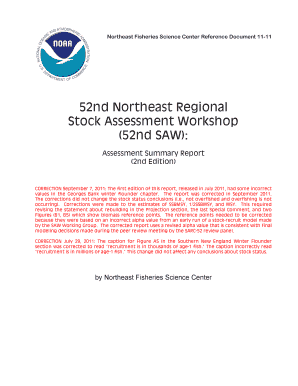 52nd Northeast Regional Stock Assessment Workshop 52nd SAW Nefsc Noaa  Form