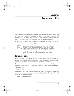 Chapter 2 Forms and URLs Essential PHP Security