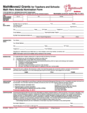 MathMovesU Grants for Teachers and Schools Math Raytheon Form