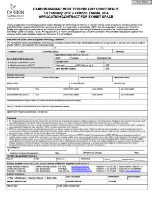 ApplicationContract Carbon Management Technology Conference  Form