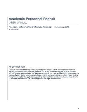 Academic Personnel Recruit  Form