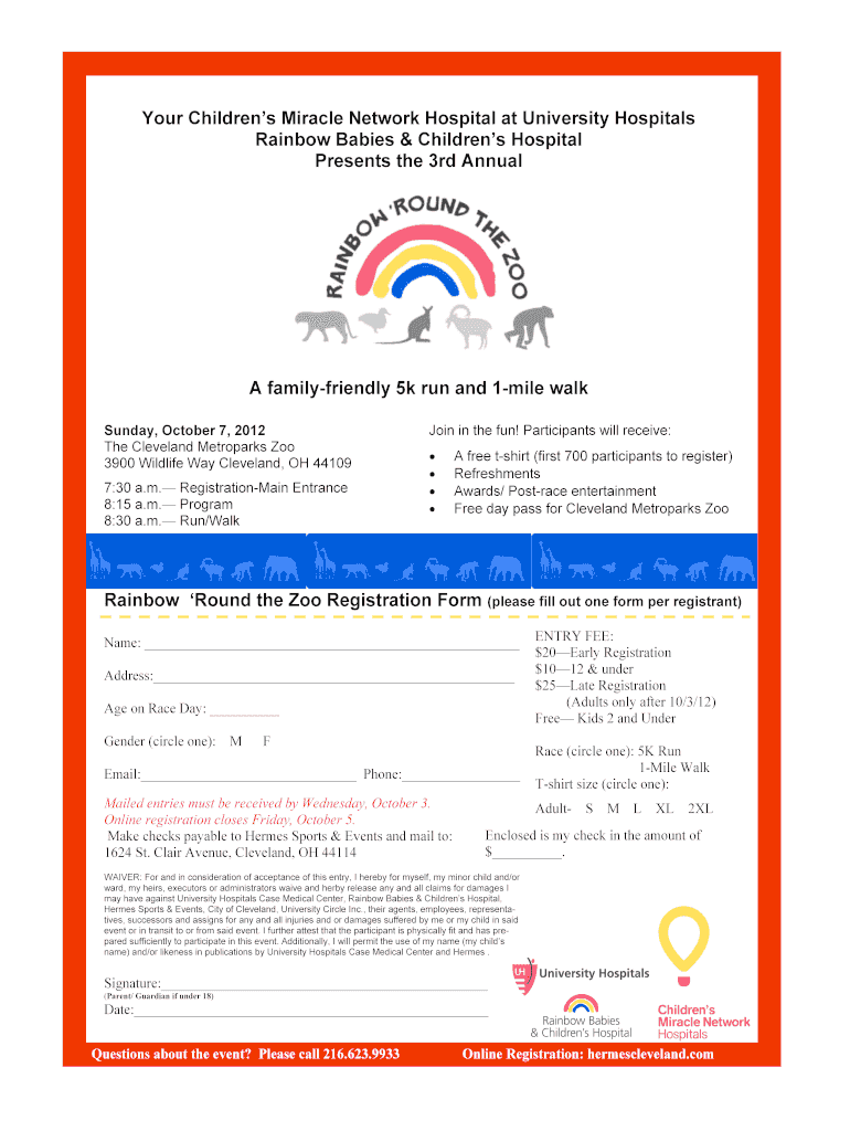 Your Childrens Miracle Network Hospital at University Hospitals  Form