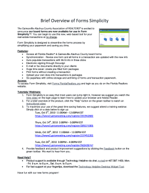 Brief Overview of Forms Simplicity