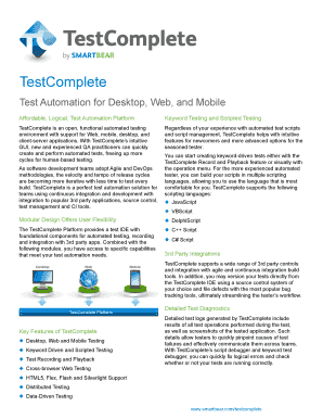 Test Automation for Desktop, Web, and Mobile  Form