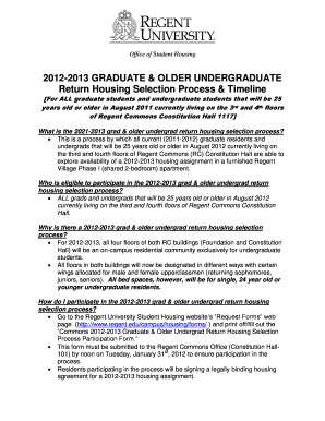 High School Selection Form School Year Regent