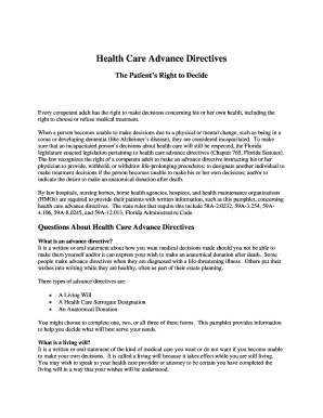 English Health Care Advance Dir 4 06 DOC  Form