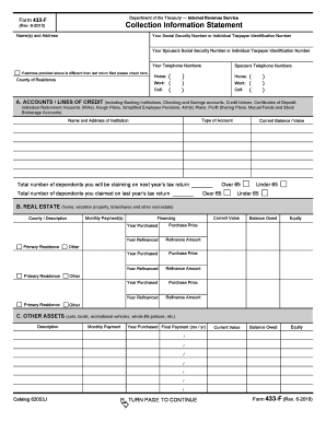 Form 433 F Mailing Address