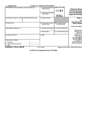 CORRECTED PUBLICLY TRADED PARTNERSHIP 1 Taxable Income Loss from OMB No  Form